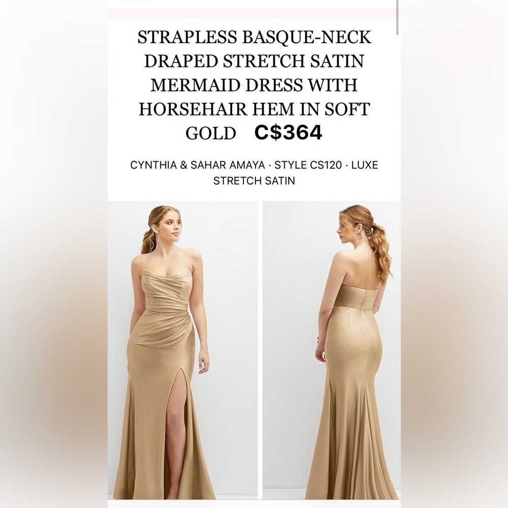 Cynthia & Sahar - bridesmaid dress / prom dress (soft gold, maxi)